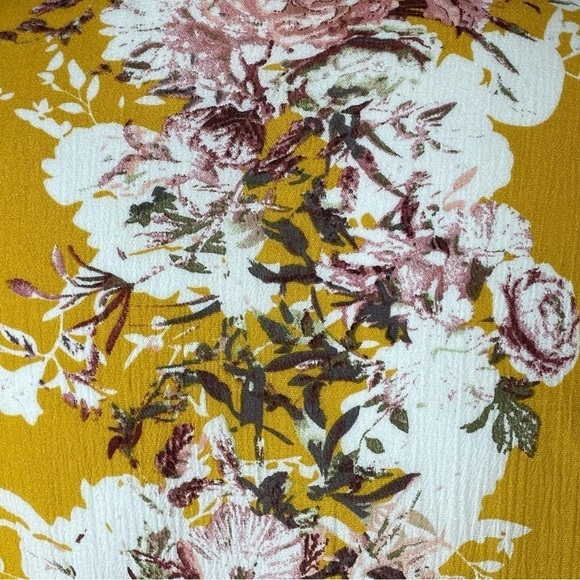 Chic Soul Mustard Floral Romper 2X (16-18) Plus Size Boho Festival - Picture 4 of 16